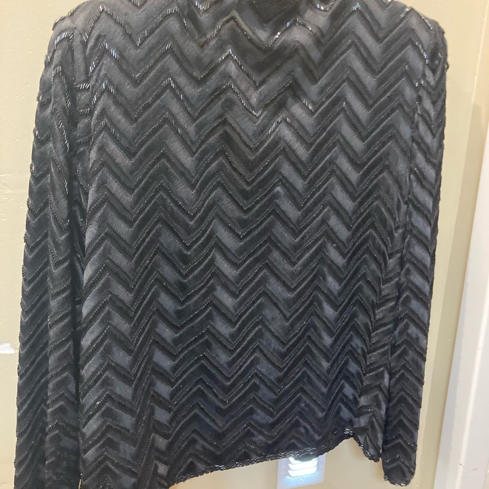 Adrianne Vittadini black sequined jacket